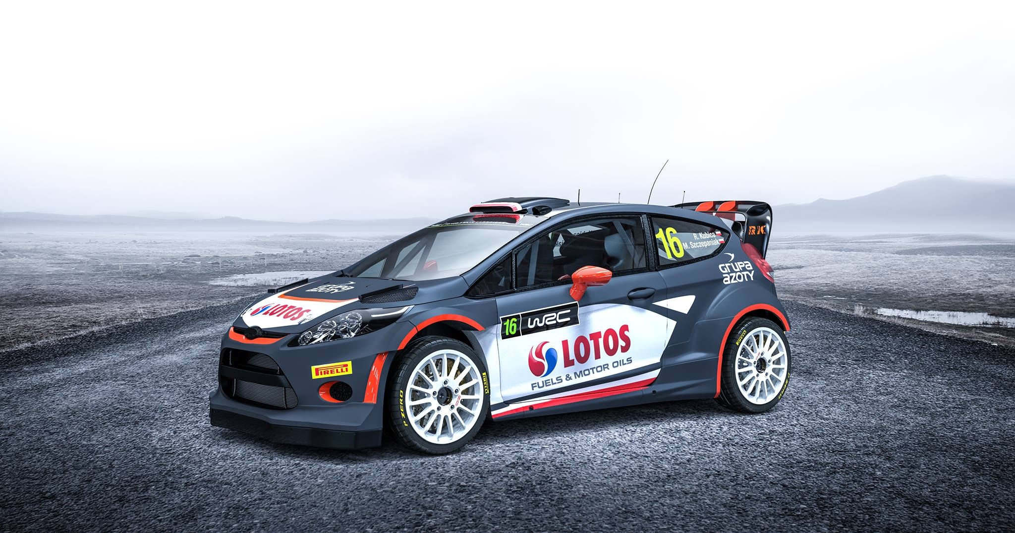 Robert Kubica RK WRT Oficjalne malowanie Forda Fiesty WRC na sezon 2015