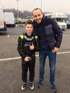 Robert Kubica i Mateusz Lenart na torze kartingowym w Lonato