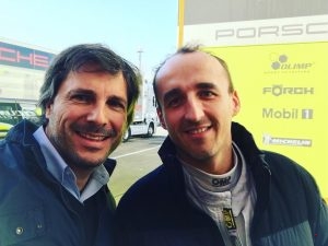 Sergi & Robert Kubica na torze w Barcelonie - Porsche 