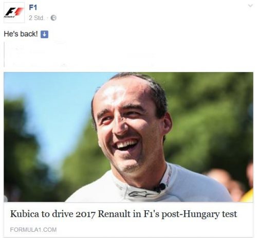 Robert Kubica F1