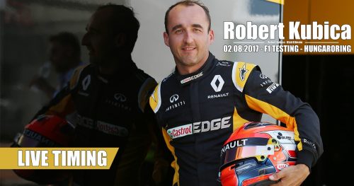 Robert Kubica F1 testy na Hungaroring - Live Timing