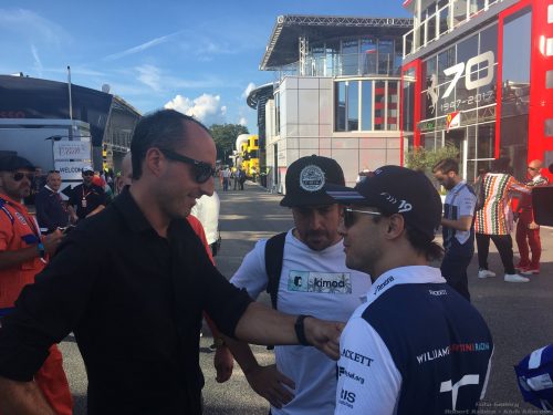 Robert Kubica Fernando Alonso Felipe Massa - Monza padok F1 2017