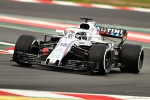 Lance Stroll Williams Martini Racing testy Barcelona