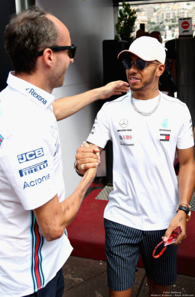 Robert Kubica i Lewis Hamilton - Grand Prix Monaco 2018