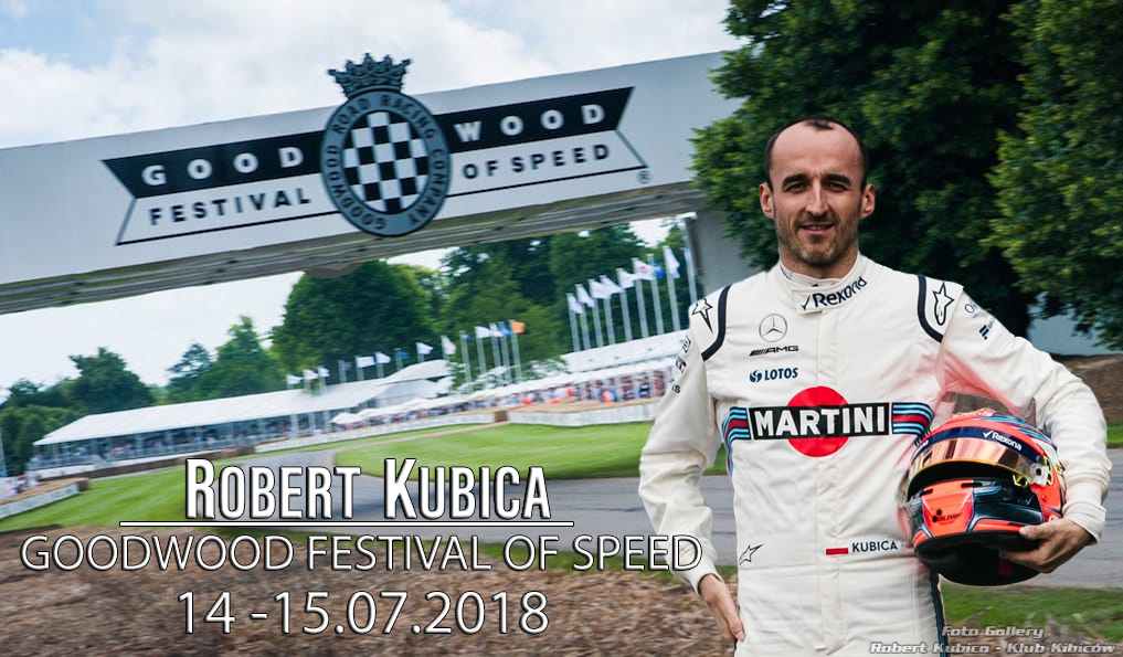 Robert Kubica na Festiwalu Prędkości FOS Goodwood z Martini 2018