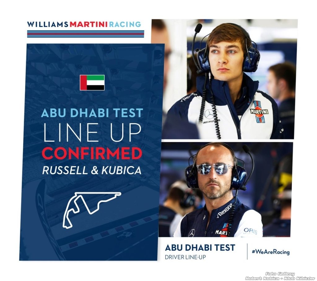 Robert Kubica i Williams Racing: Testy Pirelli w Abu Dhabi na sezon 2019